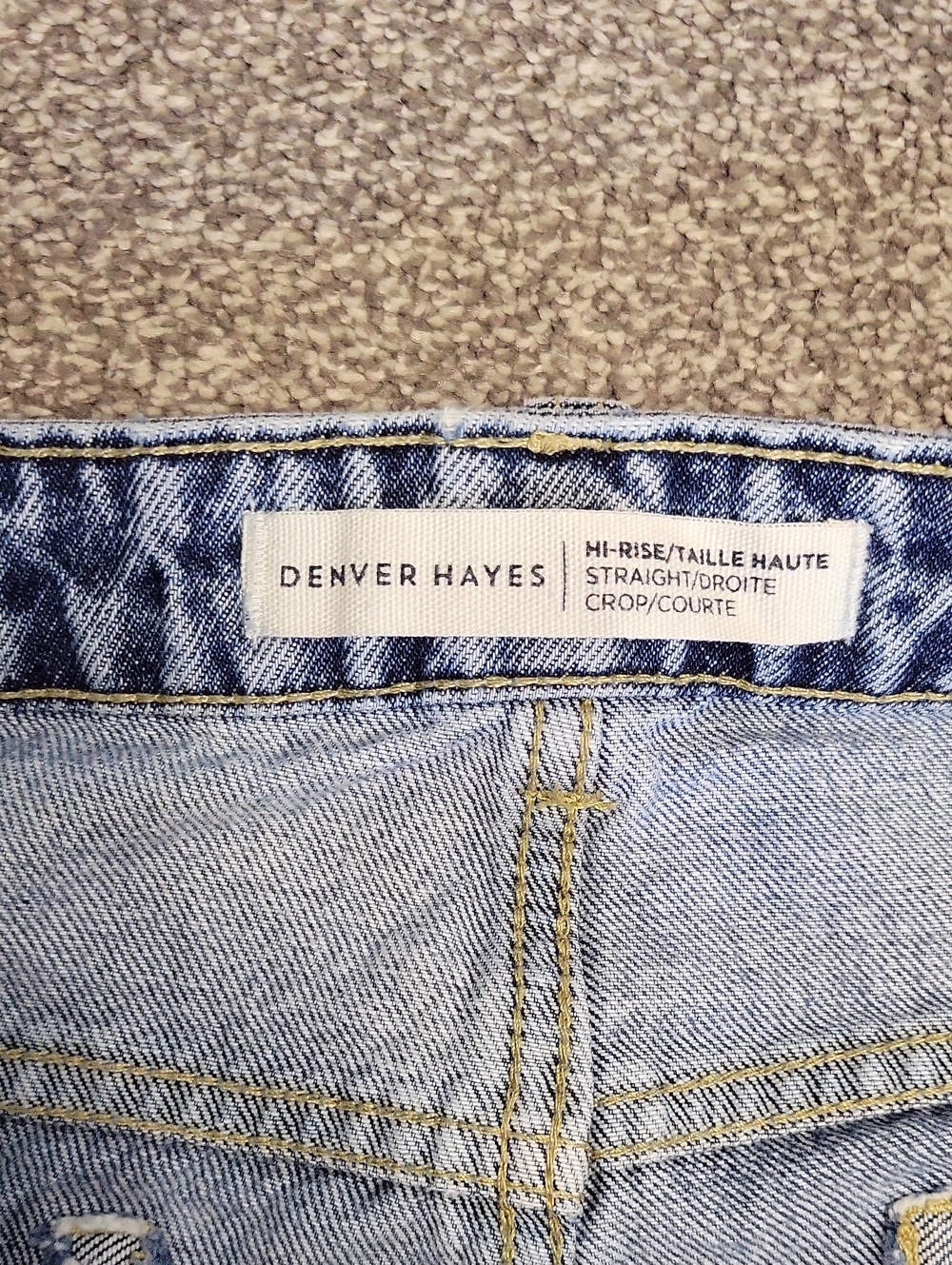 High-rise Straight Leg Crop Jeans